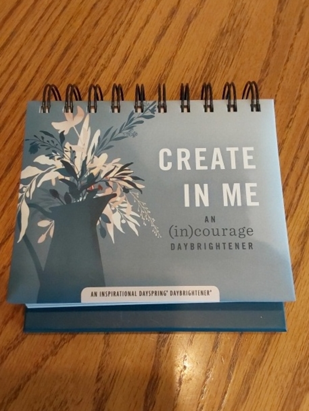 Create In Me Daybrightener Desk Flip Calendar - Blue